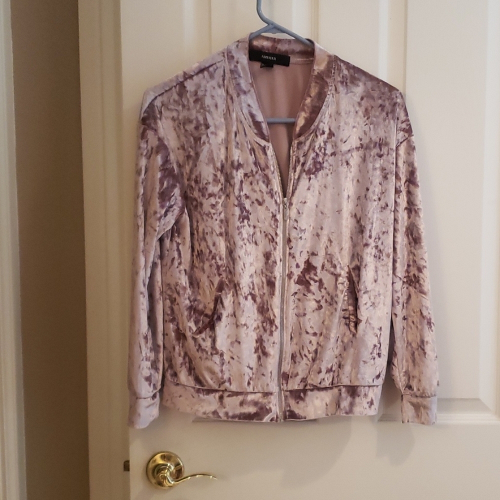 Like New Forever 21 Velvet light weight jacket